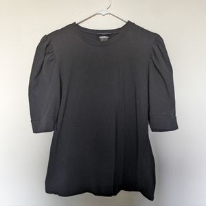 Black Puff Sleeve Top